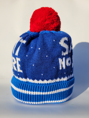 Czapka zimowa z pomponem niebieska